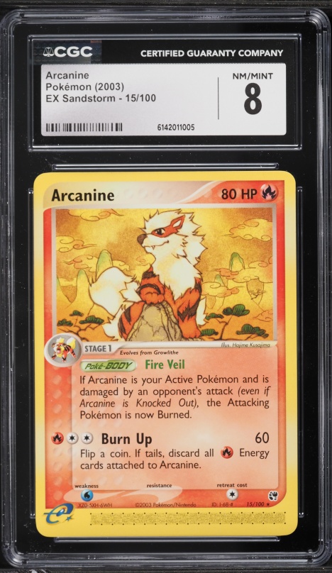 1996 Pokemon Japanese Red Poker Set Nintendo Playing Card Arcanine 