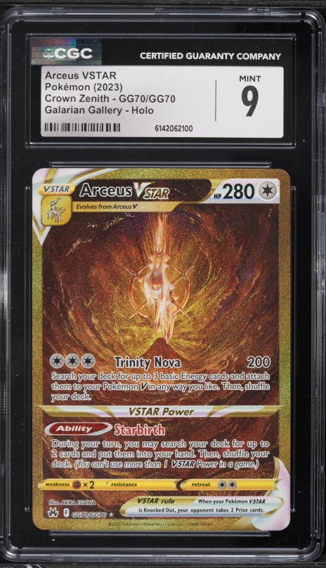 pokemon arceus gold card Pokemon Graded: Arceus VSTAR GG70/GG70 Crown Zenith (2023) Gold Secret Rare  PSA 10 main image 0