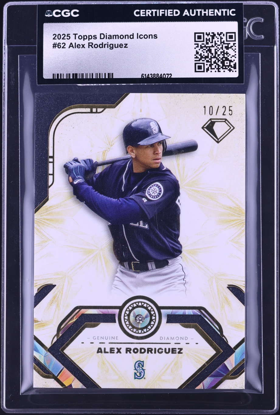 2025 Topps Diamond Icons Alex Rodriguez /25 #62 CGC AUTH