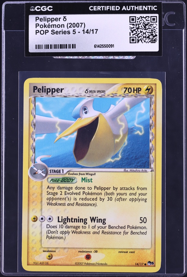 2006 Pokemon EX Crystal Guardians Pelipper #26 CGC AUTH on Fanatics Collect 2006 Pokemon EX Crystal Guardians Pelipper #26 CGC AUTH on Fanatics Collect