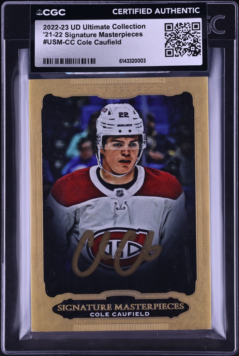 2022 Ultimate Collection Masterpieces Cole Caufield AUTO #USM-CC CGC AUTH
