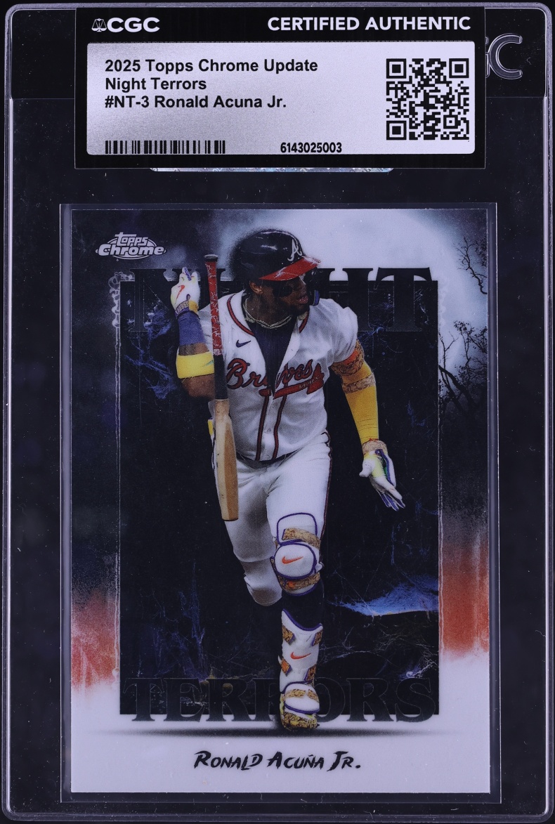 2025 Topps Chrome Update Night Terrors Ronald Acuna Jr. #NT-3 CGC AUTH
