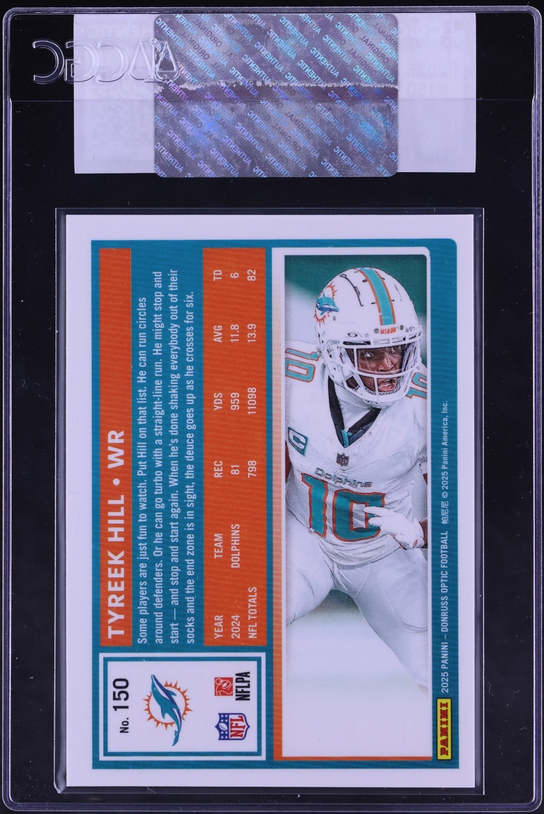 2025 Donruss Optic Tyreek Hill #150 CGC AUTH