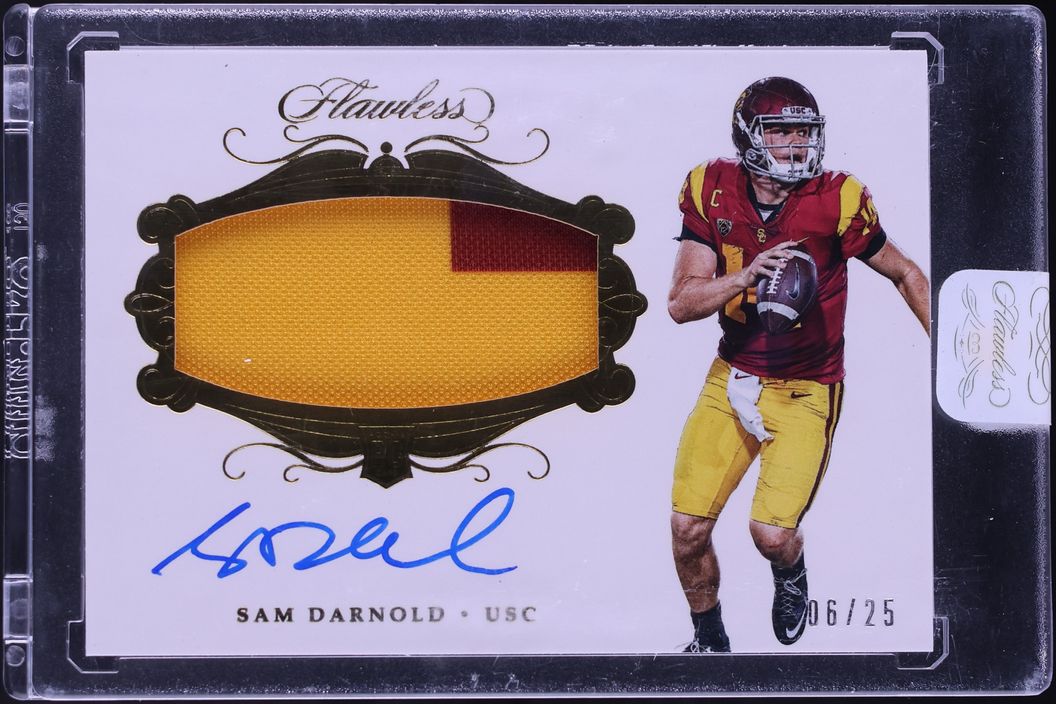 2018 Panini Flawless Collegiate Sam Darnold ROOKIE PATCH AUTO /25 #RPASD