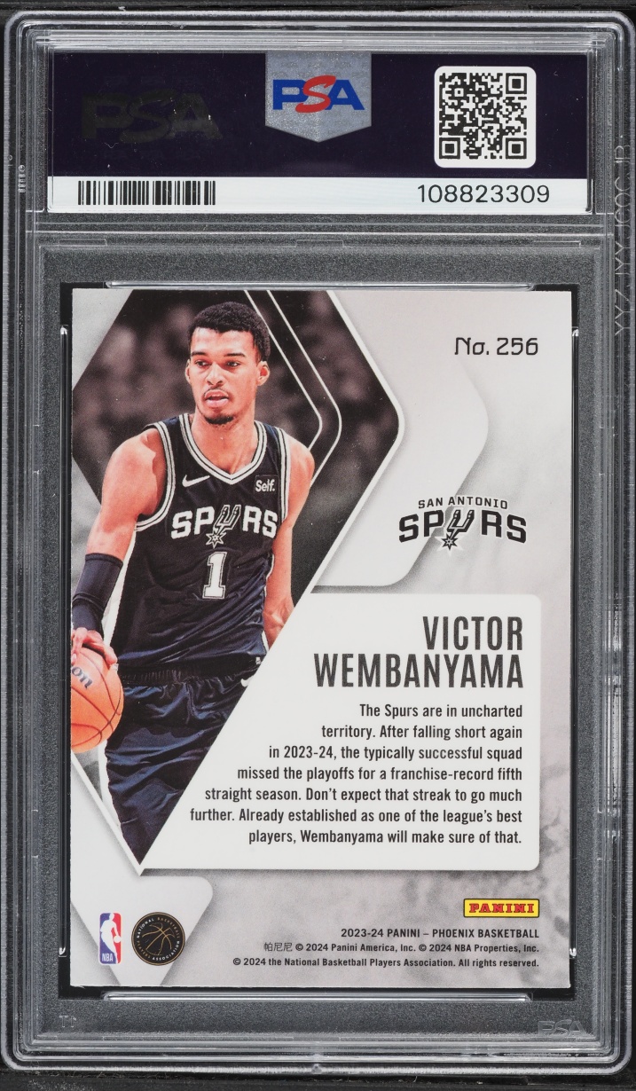 2023 Panini Phoenix Color Burst Victor Wembanyama ROOKIE #256 PSA 9 MINT