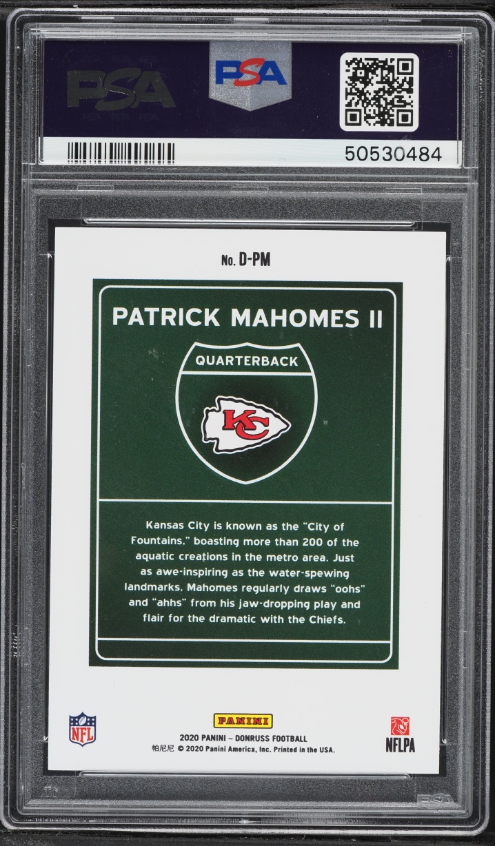 2020 Donruss Downtown Patrick Mahomes II #D-PM PSA 10 GEM MINT