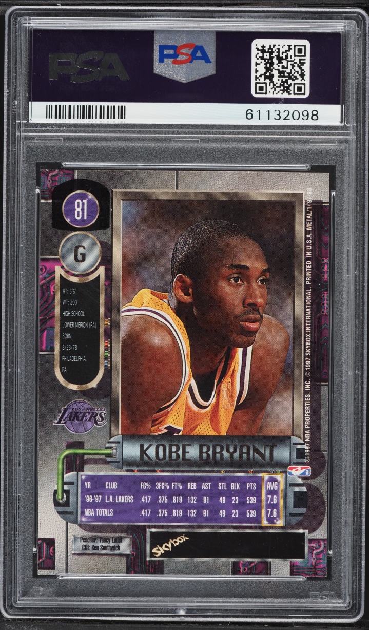1997 Metal Universe Kobe Bryant #81 PSA 10 GEM MINT