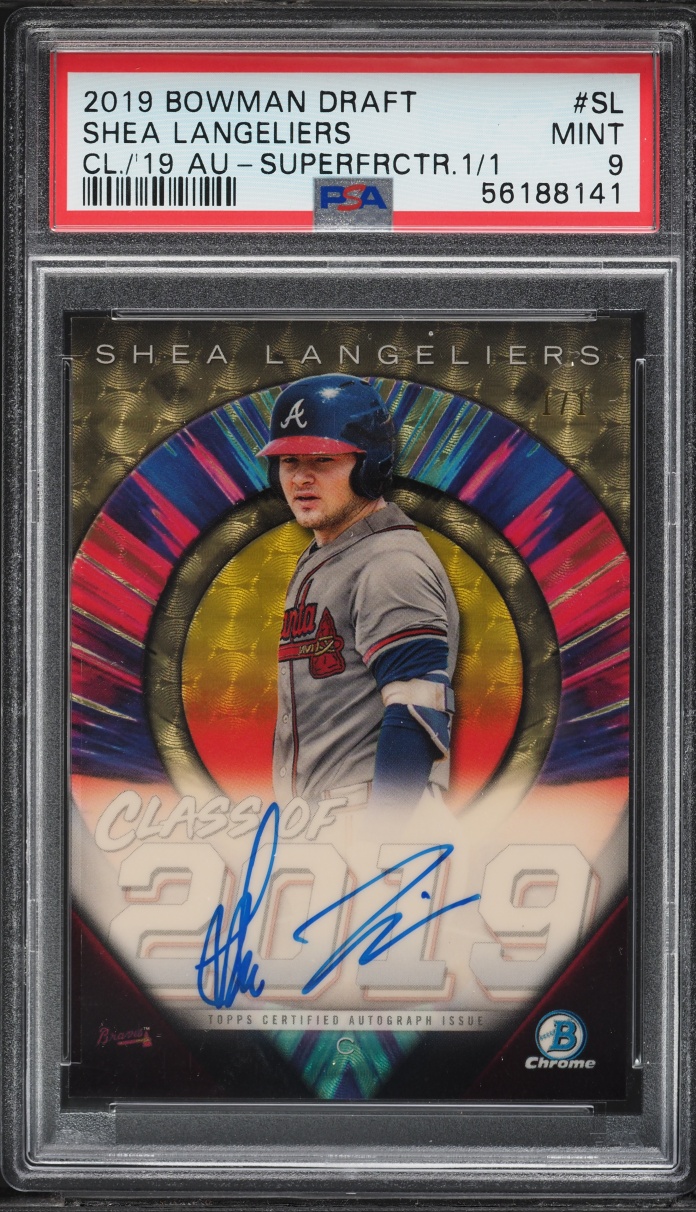2019 Bowman Draft Class Of '19 Superfractor Shea Langeliers PROSPECT AUTO 1/1 #C19A-SL PSA 9
