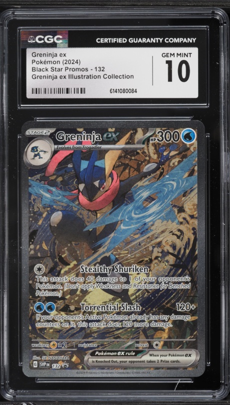 2024 Pokemon SV Black Star Promo Full Art Greninja EX #132 CGC 9.5