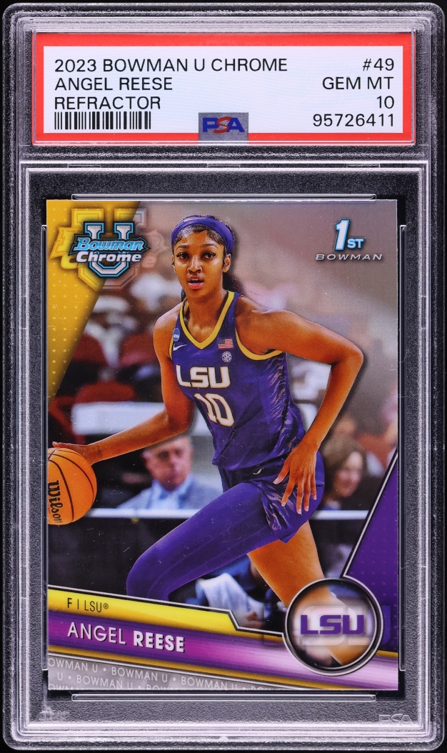 2023 Bowman University Chrome Refractor Angel Reese ROOKIE #49 PSA 10 GEM MINT