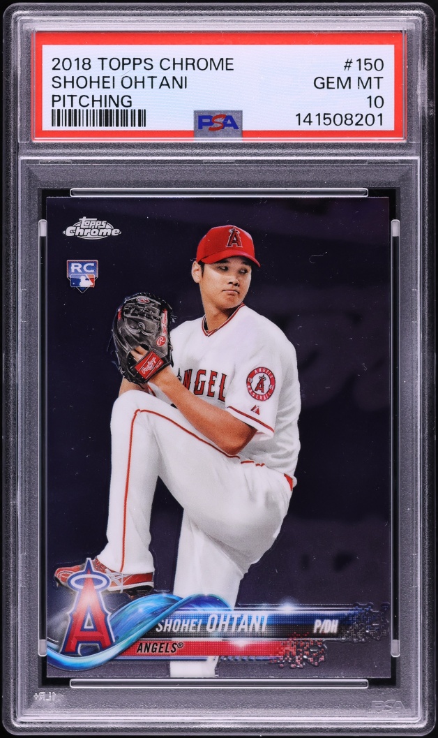 2018 Topps Chrome Pitching Shohei Ohtani ROOKIE #150 PSA 10 GEM MINT