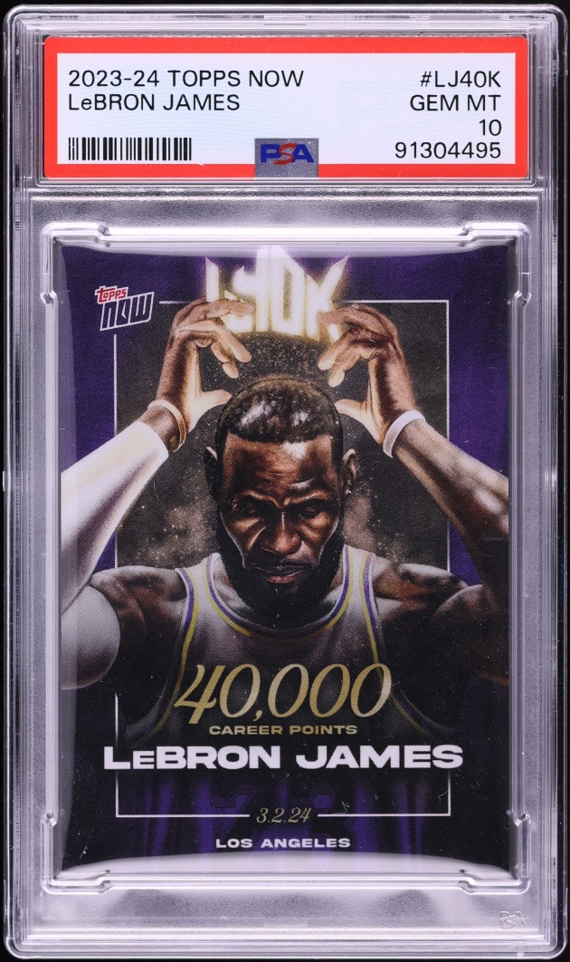 2023 Topps Now 40,000 Career Points LeBron James #LJ-40K PSA 10 GEM MINT