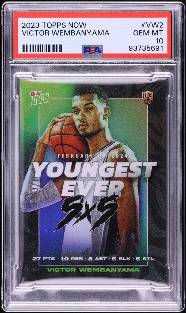 2023 Topps Now Victor Wembanyama ROOKIE #VW-2 PSA 10 GEM MINT