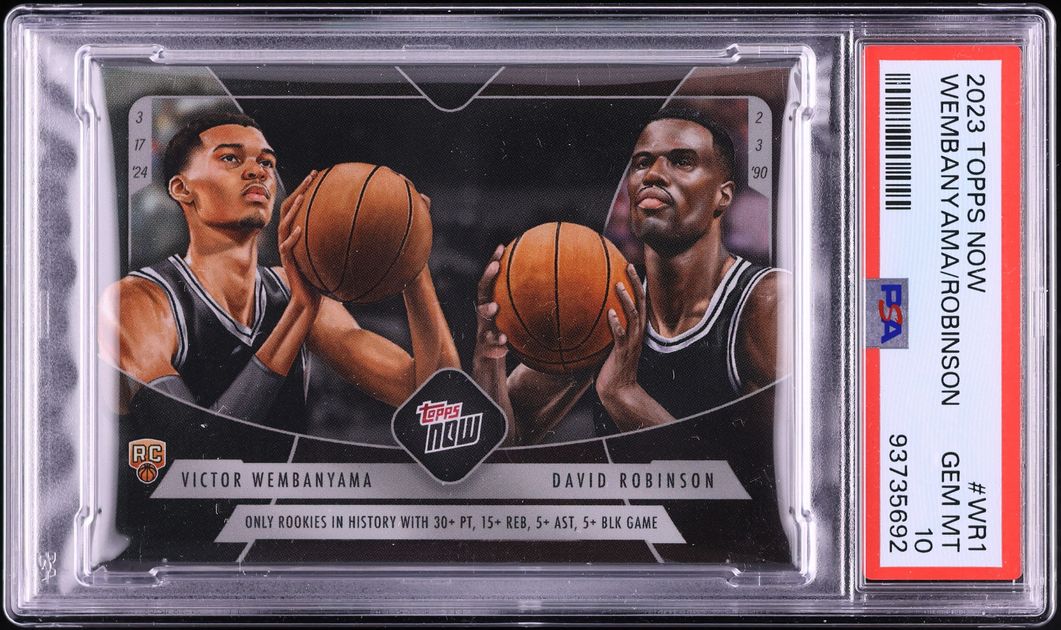 2023 Topps Now David Robinson Victor Wembanyama ROOKIE #WR1 PSA 10 GEM MINT