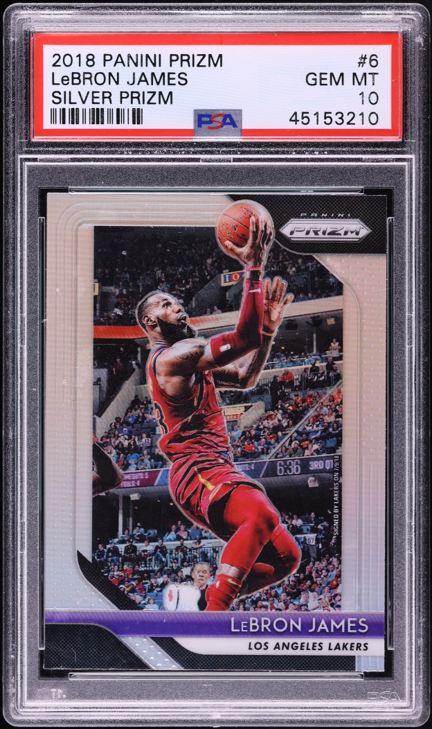 2018 Panini Prizm Silver LeBron James #6 PSA 10 GEM MINT