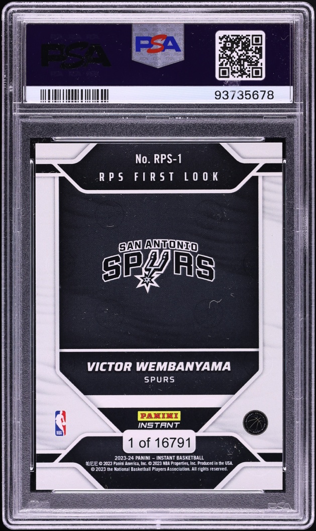 2023 Panini Instant RPS First Look Victor Wembanyama ROOKIE /16791 #RPS-1 PSA 10 GEM