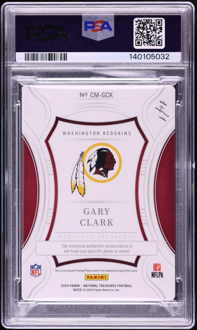 2024 National Treasures Century Materials Plate Gary Clark PATCH 1/1 #GCK PSA 5 EX