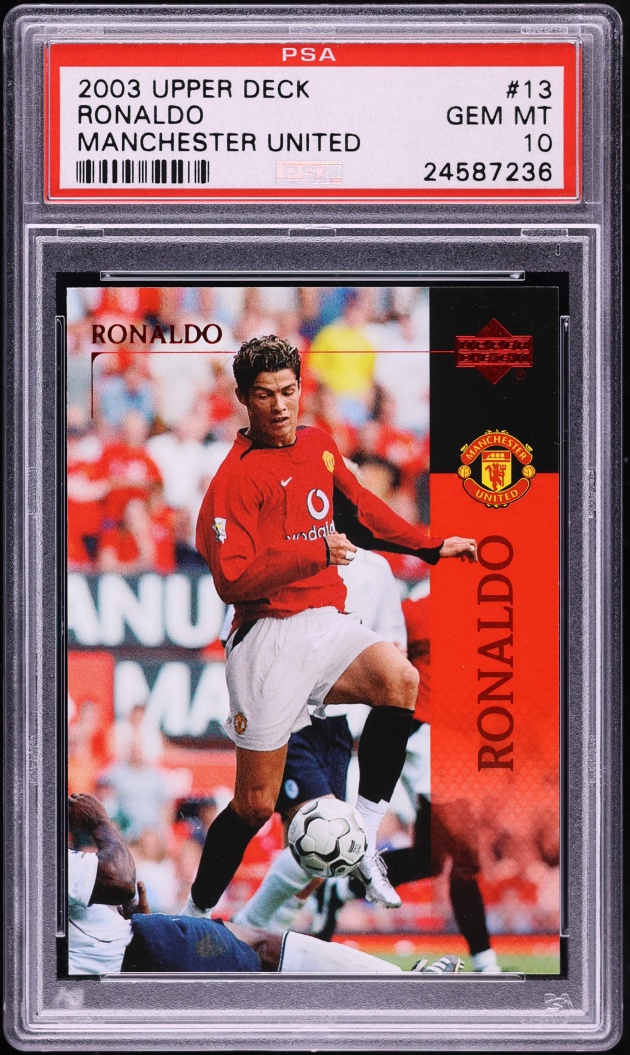 2003 Upper Deck Manchester United Cristiano Ronaldo ROOKIE #13 PSA 10 GEM MINT