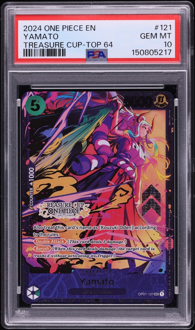 2024 One Piece Promo Treasure Cup Top 64 SEC Yamato #OP01-121 PSA 10 GEM MINT