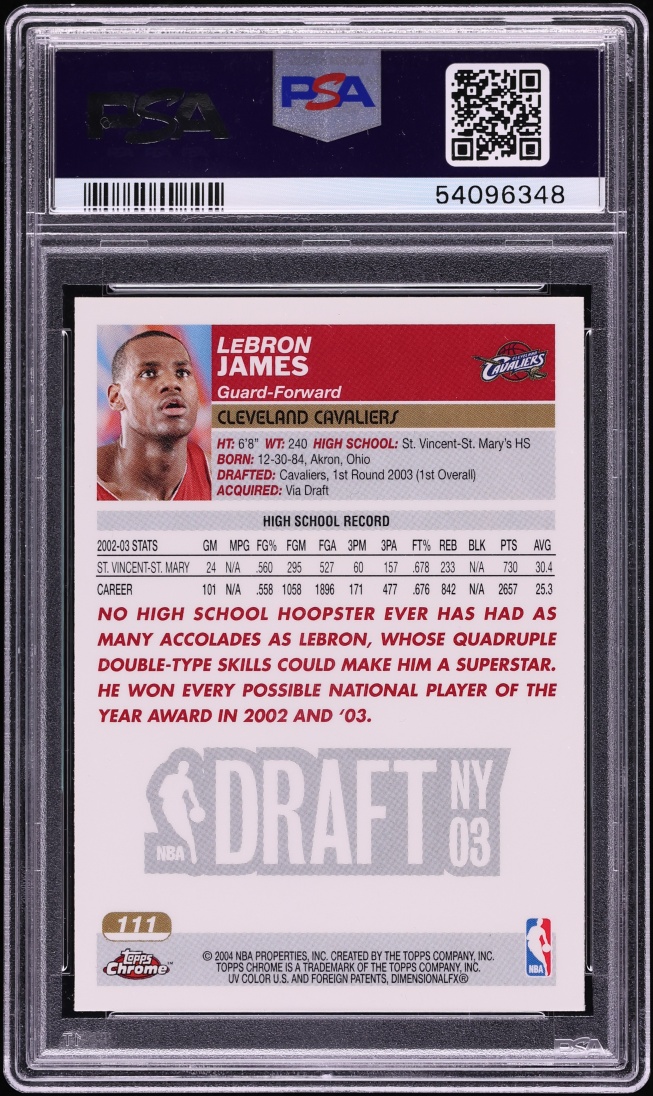 アレン・アイバーソン　STAR DATE 2000 価格高騰中！ 激レア PSA 9 2003 Topps Chrome Allen Iverson アレン・アイバーソン