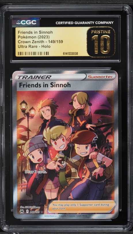 2023 Pokemon Sword & Shield Crown Zenith Full Art Friends In Sinnoh #149 CGC 10 PRISTINE