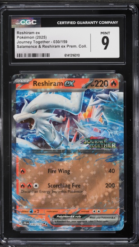 2025 Pokemon SV Journey Together Premium Collection Holo Reshiram EX #30 CGC 9 MINT