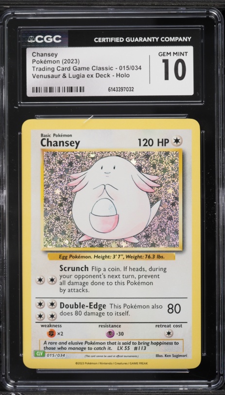 2023 Pokemon TCG Classic Collection Holo Chansey #15 CGC 10 GEM MINT