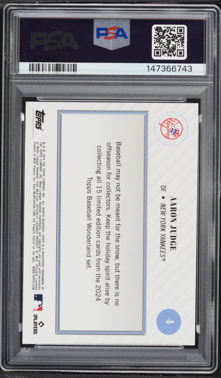 2024 Topps Wonderland Aaron Judge #4 PSA 8 NM-MT