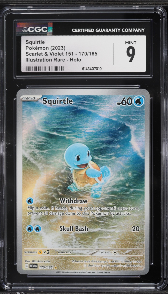 2023 Pokemon Scarlet & Violet 151 IR Squirtle #170 CGC 9 MINT