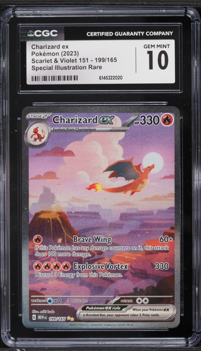 2023 Pokemon Scarlet & Violet 151 SIR Charizard EX #199 CGC 10 GEM MINT