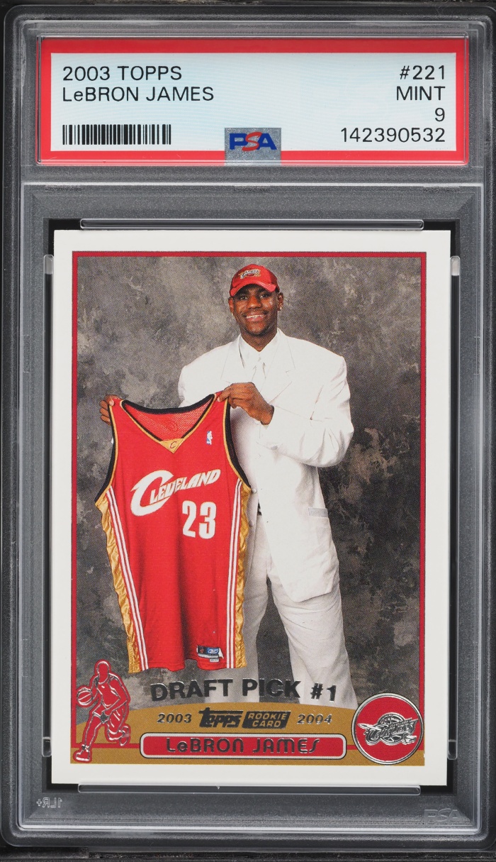 2003 Topps Basketball LeBron James ROOKIE #221 PSA 9 MINT