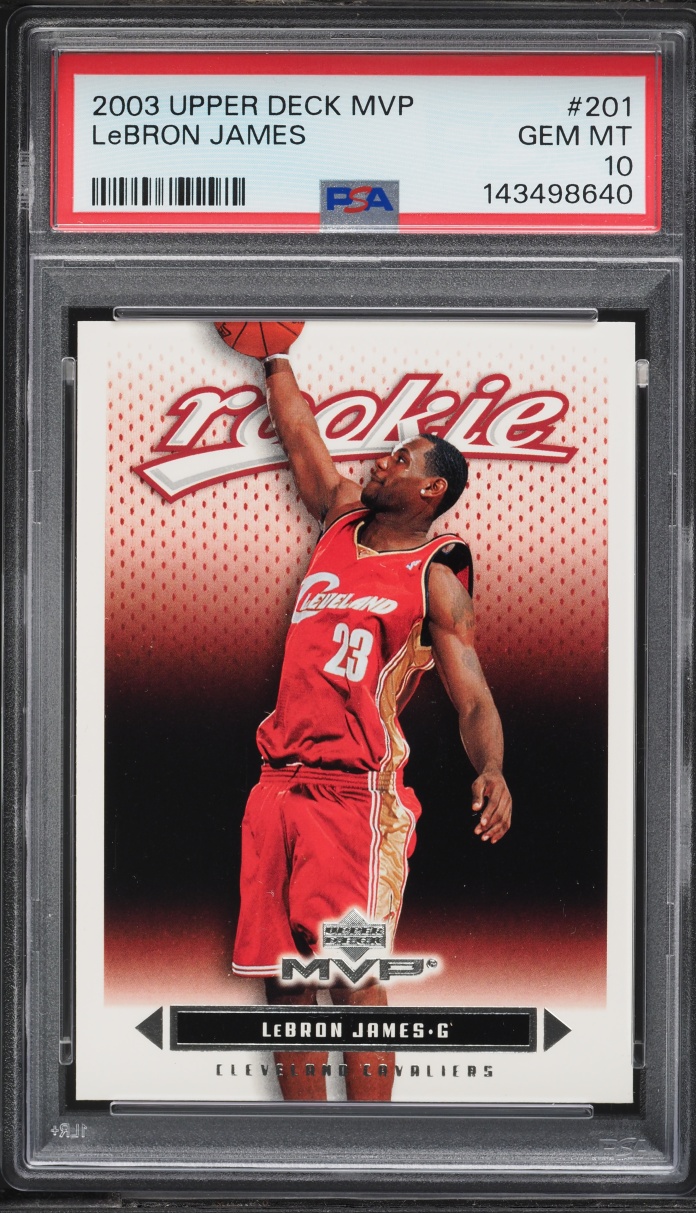 2003 Upper Deck MVP LeBron James ROOKIE #201 PSA 10 GEM MINT