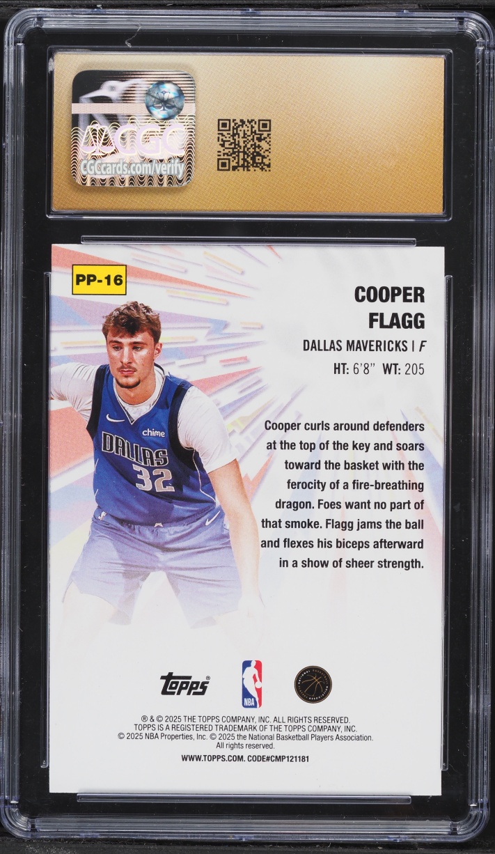 2025 Topps Power Players Cooper Flagg ROOKIE #PP-16 CGC 10 PRISTINE