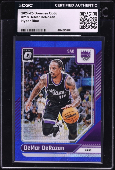 2024 Donruss Optic Hyper Blue DeMar DeRozan /175 #218 CGC AUTH