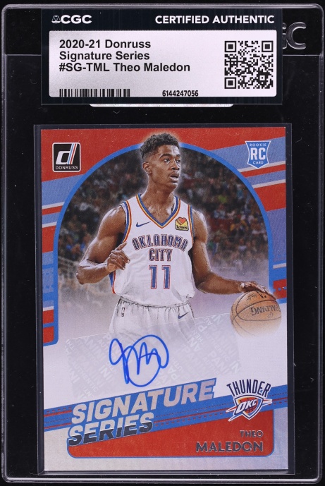 2020 Donruss Signature Series Theo Maledon ROOKIE AUTO #SG-TML CGC AUTH