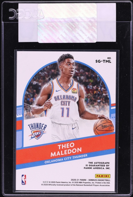 2020 Donruss Signature Series Theo Maledon ROOKIE AUTO #SG-TML CGC AUTH