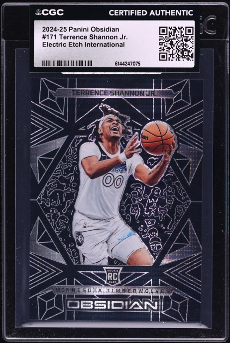 2024 Panini Obsidian Electric Etch International Terrence Shannon Jr. ROOKIE #171 CGC AUTH