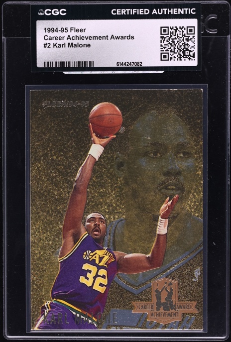 1994 Fleer Career Achievement Awards Karl Malone #2 CGC AUTH