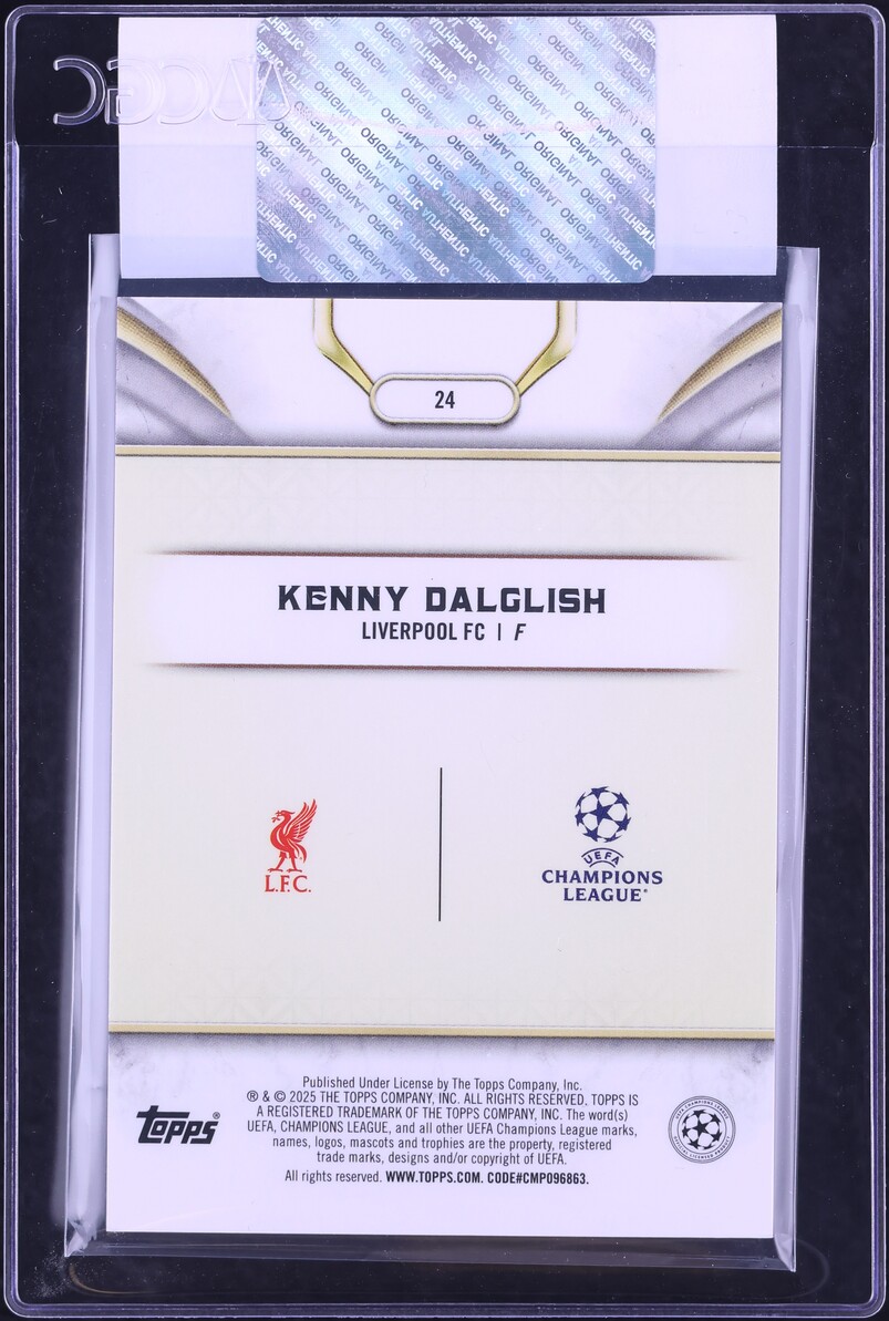 2024 Topps Reverence UEFA Club Competitions Kenny Dalglish #24 CGC AUTH