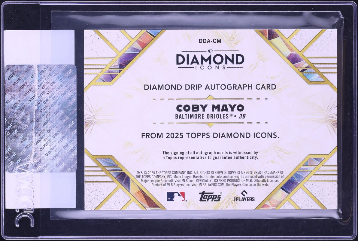 2025 Topps Diamond Icons Drip Blue Coby Mayo ROOKIE AUTO /15 #DDA-CM CGC AUTH