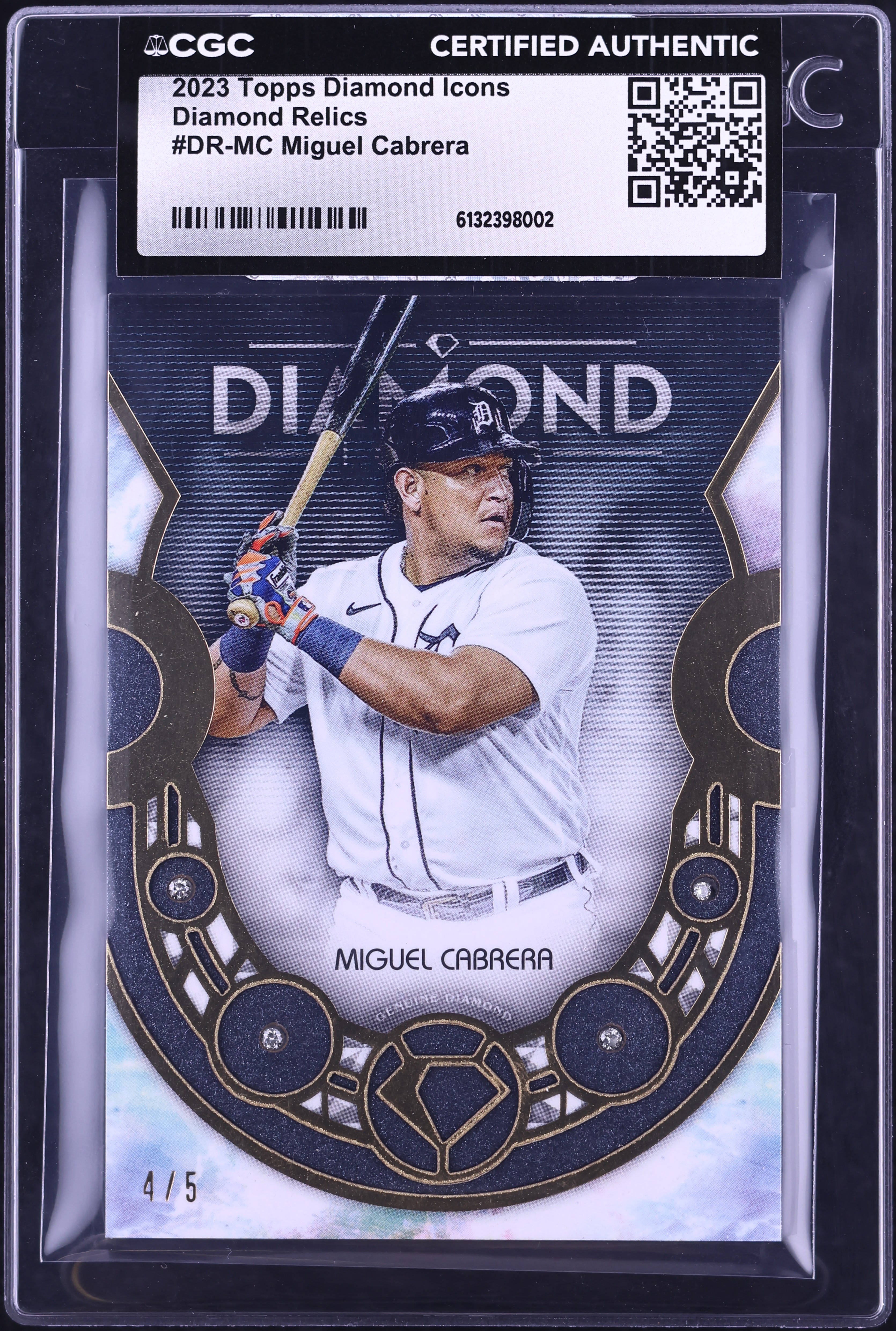 2023 Topps Diamond Icons Diamond Relics Miguel Cabrera /5 #DR-MC