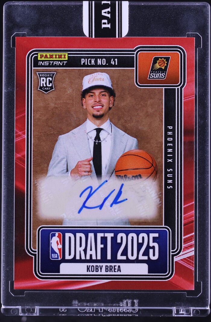 2024 Panini Instant NBA Draft Night Red Koby Brea ROOKIE AUTO /10 #NBADN-32