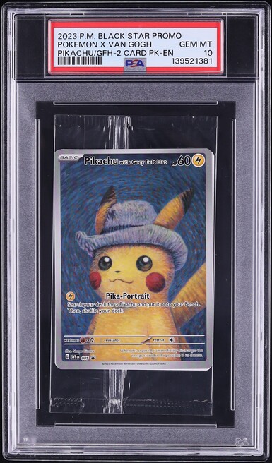 2023 Pokemon Scarlet & Violet Promo Sealed Van Gogh Pikachu With Grey Felt Hat #85 PSA 10 GEM