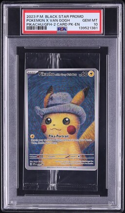 2023 Pokemon Scarlet and Violet Black Star Promo #085 Pikachu With Grey Felt Hat Pokemon X Van Gogh