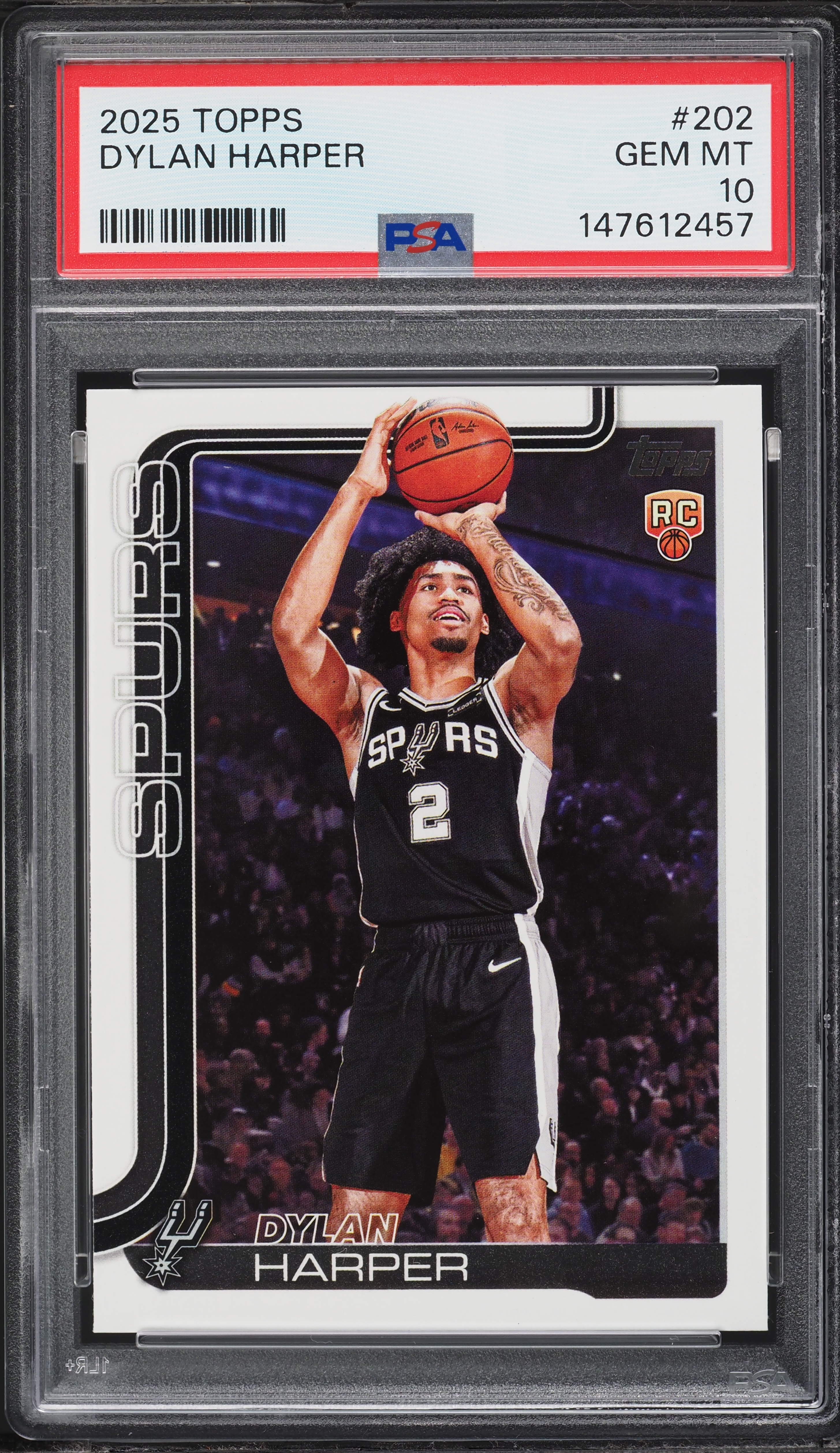 2025 Topps Basketball Dylan Harper ROOKIE #202 PSA 10 GEM MINT on 