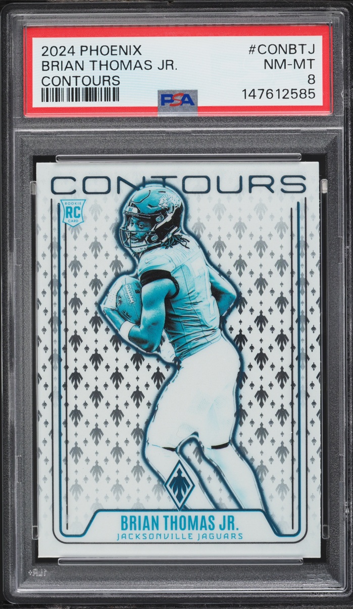 2024 Panini Phoenix Contours Brian Thomas Jr. ROOKIE #CON-BTJ PSA 8 NM-MT