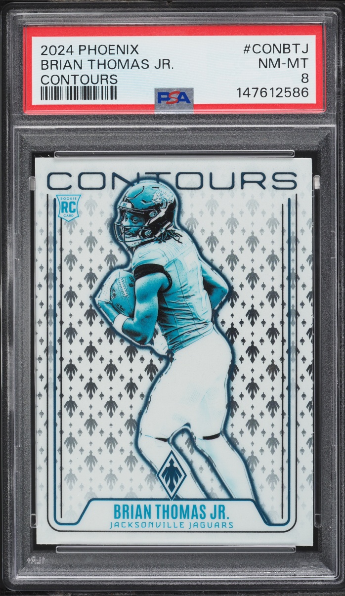 2024 Panini Phoenix Contours Brian Thomas Jr. ROOKIE #CON-BTJ PSA 8 NM-MT