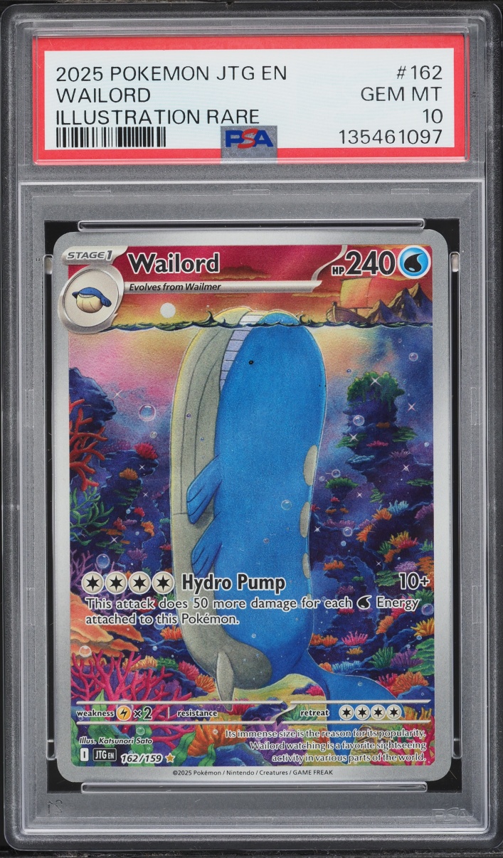 2025 Pokemon Scarlet & Violet Journey Together IR Wailord #162 PSA 10 GEM MINT