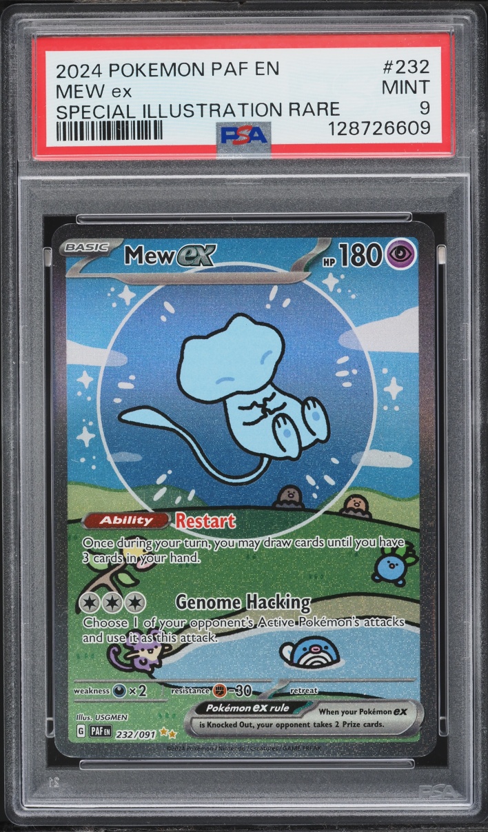 2024 Pokemon Scarlet & Violet Paldean Fates SIR Shiny Mew ex #232 PSA 9 MINT