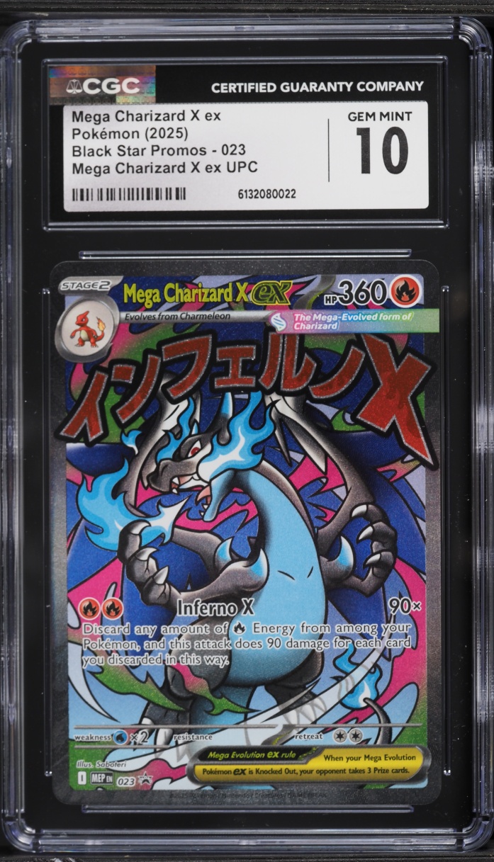 2025 Pokemon Mega Evolution Promo Ultra Premium Full Art Mega Charizard X ex #23 CGC 10 GEM